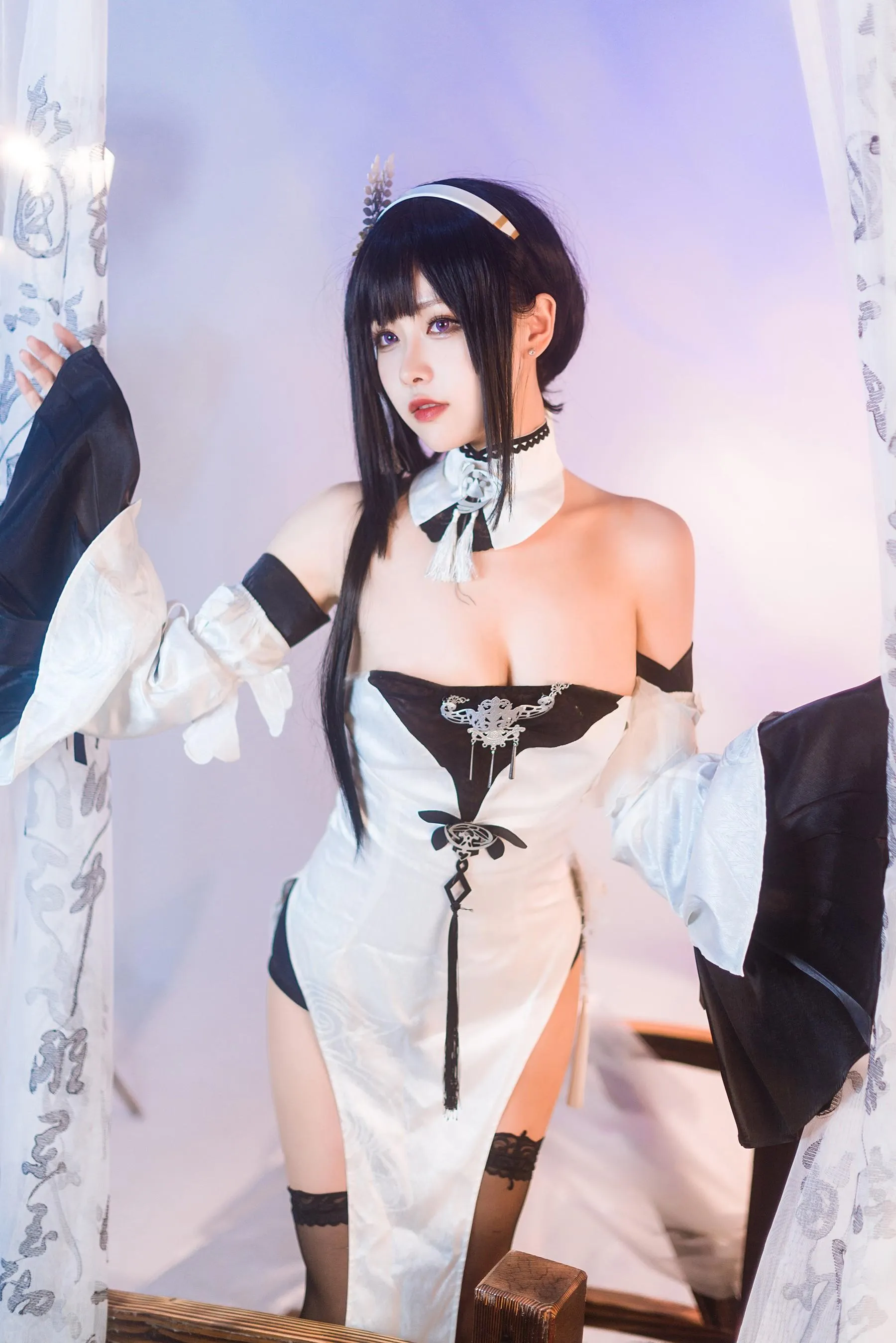 Momoko葵葵 – NO.31碧蓝航线镇海 奇奢花苑 [24P]插图3